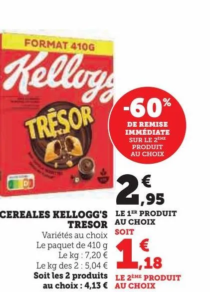 céréales kellogg's tresor 