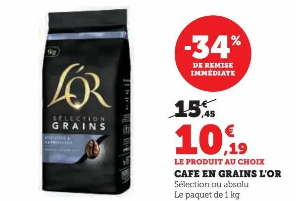 cafe en grains l'or