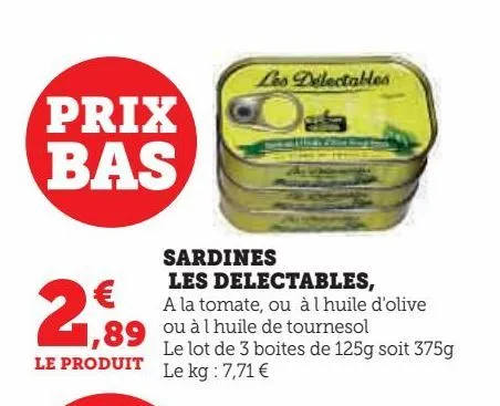 sardines les delectables
