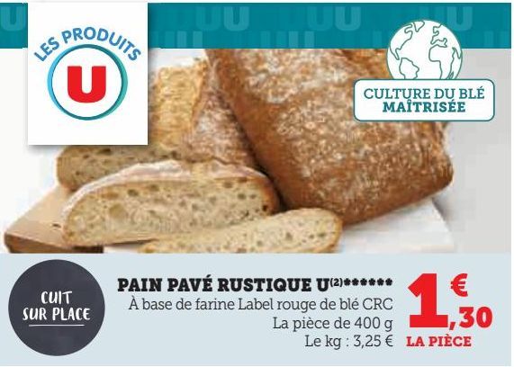 PAIN PAVE RUSTIQUE U 