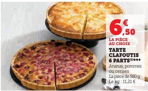 TARTE CLAFOUTIS 6 PARTS 