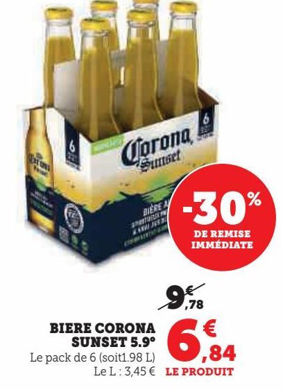 BIERE CORONA SUNSET 5.9°