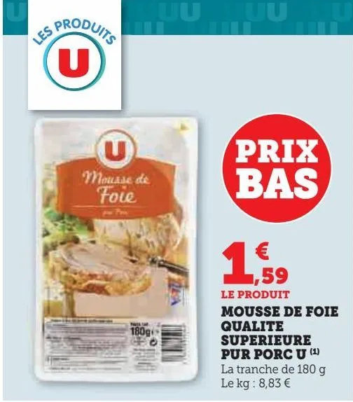 mousse de foie qualite superieure pur porc u 