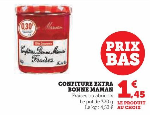 CONFITURE EXTRA BONNE MAMAN 