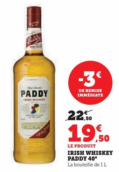 IRISH WHISKEY PADDY 40°