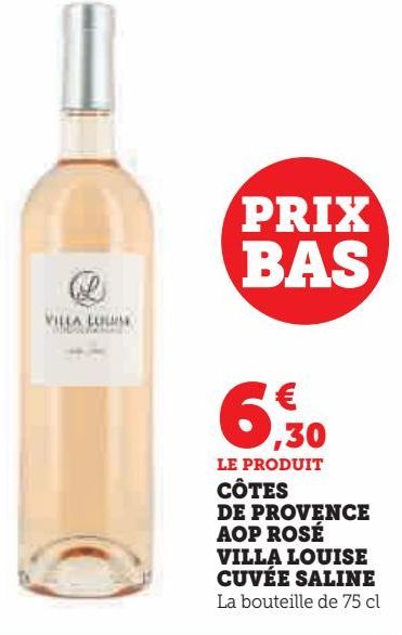 COTES DE PROVENCE AOP ROSE VILLA LOUISE CUVEE SALINE 