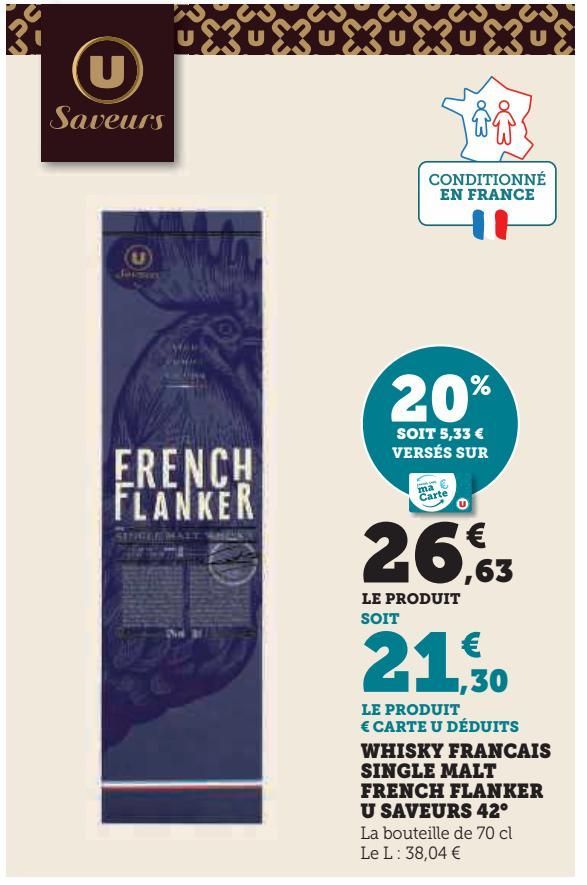 whisky français single malt franch flanker U saveurs 42ª