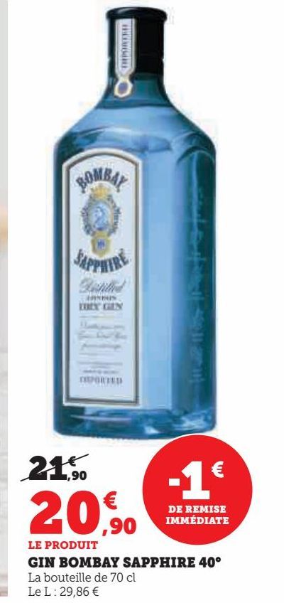 gin Bombay Sapphire 40ª