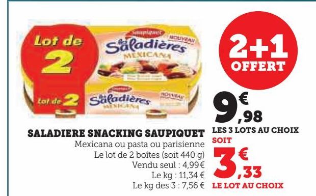 Saladiere snacking Saupiquet