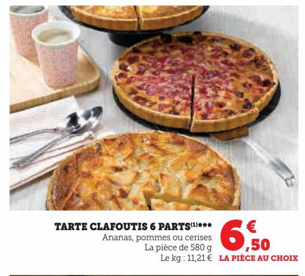 tarte clafoutis 6 parts