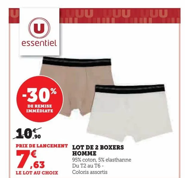 lot de 2 boxers homme