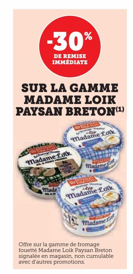 La gamme madame loik Paysan Breton