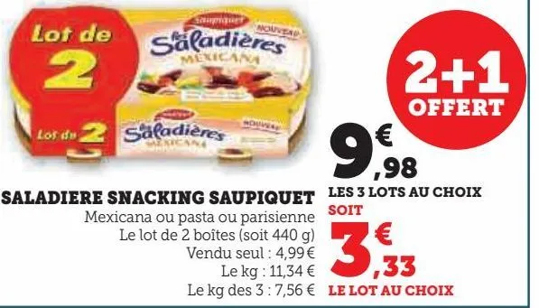 saladiere snacking saupiquet