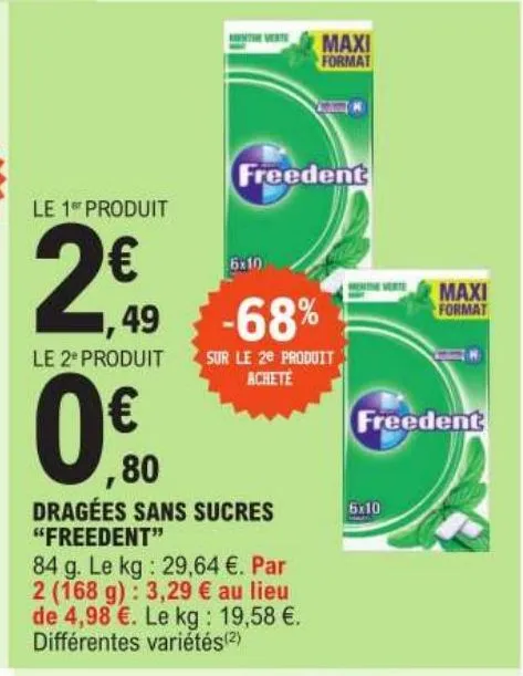 dragées sans sucres freedent