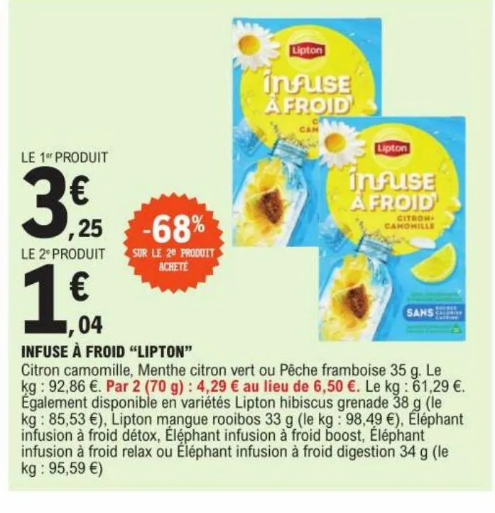 infuse a froid lipton