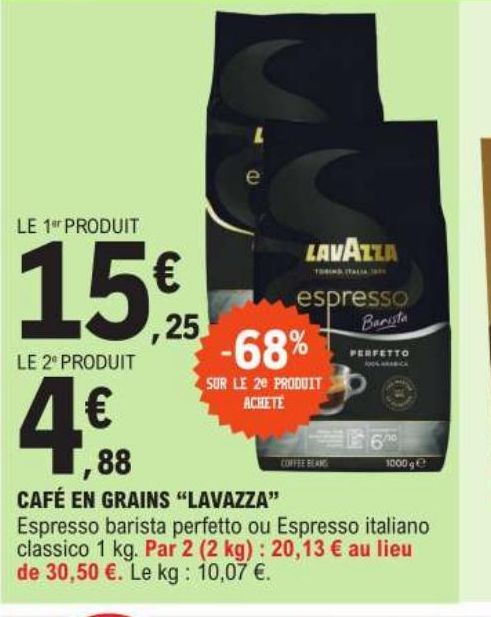 café en grains Lavazza