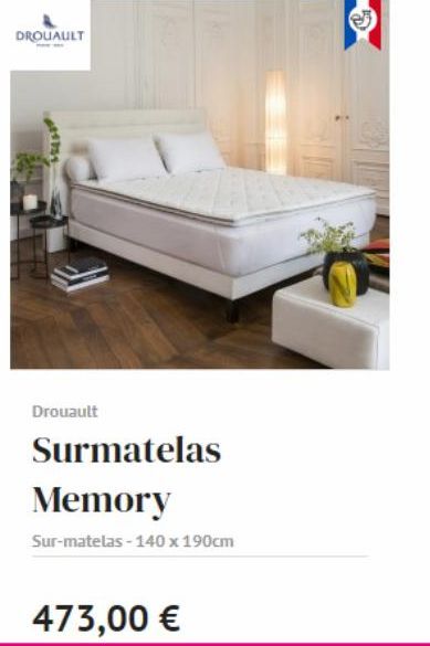 DROUAULT  Drouault  Surmatelas  Memory  Sur-matelas-140 x 190cm  473,00 € 