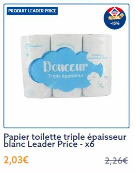 papier toilette leader price