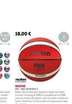 3,5,6  67  18,00 €  molten  Fortal  meiten  FIBA  B62000 
