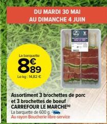 brochettes de porc Carrefour