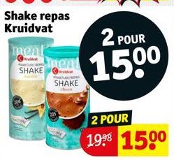 meal  vid ALT  SHAKE  Shake repas Kruidvat  HAALDRE SHAKE  2 POUR  150⁰  2 POUR  19⁹8 1500 