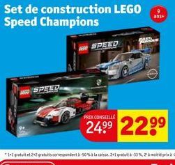 1600 SPEED  Set de construction LEGO Speed Champions  SPEED  ans+  PRIX CONSEILLE  24.9⁹ 2299 