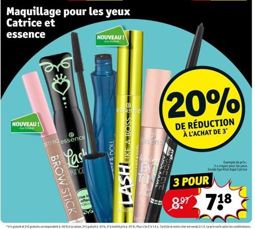 NOUVEAU!  BROW STICK  BTRIC essence  lash!!  PRINCE  Maquillage pour les yeux Catrice et  essence  bise l  effec  hasco  NOUVEAU !  HP  TIOG  LIKE A BOSS GO  e  LASH  essence  luvaine  TIN  ligu  sred