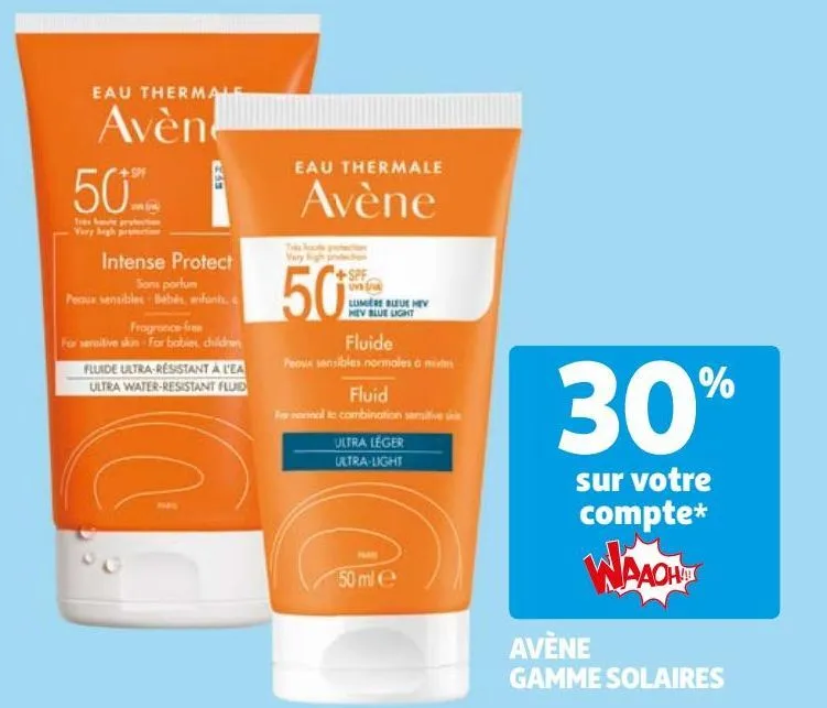 avène gamme solaires