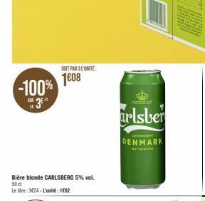 bière blonde Carlsberg