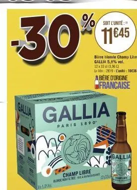 bière blonde gallia