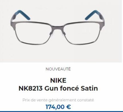 от Ĵ  NOUVEAUTÉ  NIKE  NK8213 Gun foncé Satin  Prix de vente généralement constaté  174,00 € 