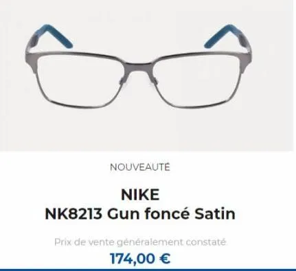 от ĵ  nouveauté  nike  nk8213 gun foncé satin  prix de vente généralement constaté  174,00 € 