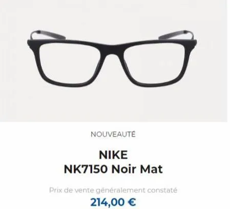 nouveauté  nike nk7150 noir mat  prix de vente généralement constaté  214,00 € 