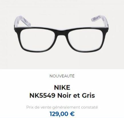NOUVEAUTÉ  NIKE NK5549 Noir et Gris  Prix de vente généralement constaté  129,00 € 