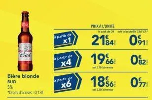 bière blonde budweiser