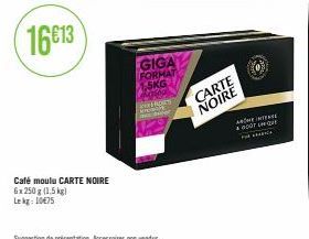 café moulu Carte noire