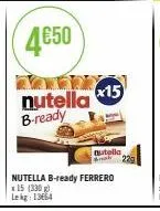 4€50  nutella b-ready  x15  nutella  bak 