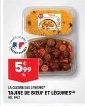 vande  de bo  origin  france  599  la cuisine des saveurs tajine de bœuf et légumes  rm. 1062  sally 