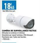 1845  Dent-part  CAMERA DE SURVEILLANCE FACTICE  Ulisation en extérieur et in  Simulation par voyant lumineux et dist Fonctionne avec piles no -922414 