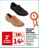 MOCASSIN HOMME INEXTENSO offre à 14,99€ sur Auchan