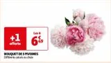 BOUQUET DE 5 PIVOINES offre à 6,49€ sur Auchan