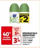 DÉODORANT BILLE MONSAVON BIO offre à 3,36€ sur Auchan