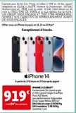 IPHONE 14 128GO offre à 919€ sur Auchan