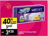 Lingettes de nettoyage Swiffer offre à 3,3€ sur Cora