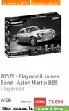 Le 2ème à -50%* Livraison offerte*  playmobil  70578-5-99 54 PC  70578- Playmobil James  Bond - Aston Martin DB5  Playmobil  WEB  Max  007  offre sur Maxi Toys