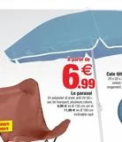 Le parasols offre à 6,99€ sur Bazarland
