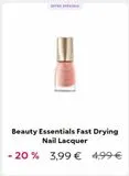OFFRE SPÉCIALE  50914  KIKO  Beauty Essentials Fast Drying Nail Lacquer  - 20 % 3,99 € 4,99 €   offre sur Kiko