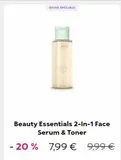 OFFRE SPÉCIALE  KO  Beauty Essentials 2-In-1 Face Serum & Toner  - 20 % 7,99 € 9,99 €  offre sur Kiko