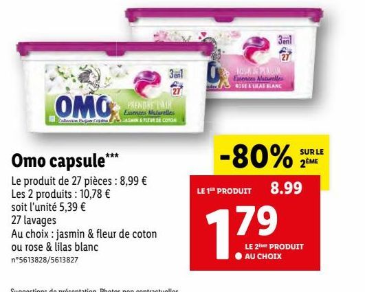 lessive en capsules Omo