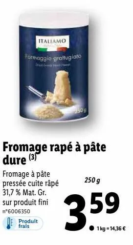 fromage râpé